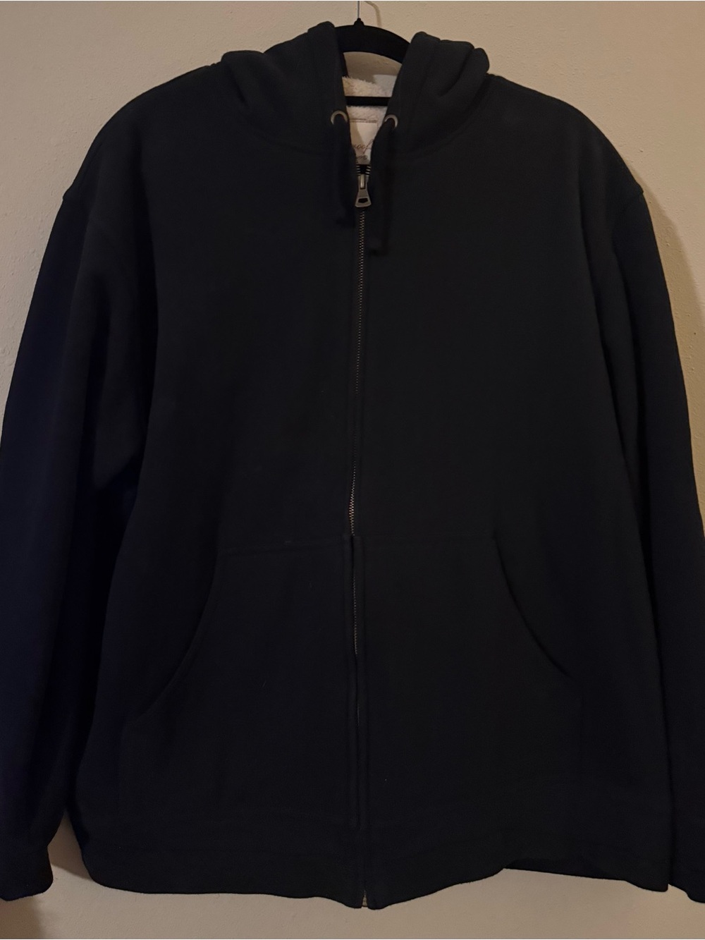 Weatherproof Vintage Sherpa Lined Full Zip Hoodie Black Size L